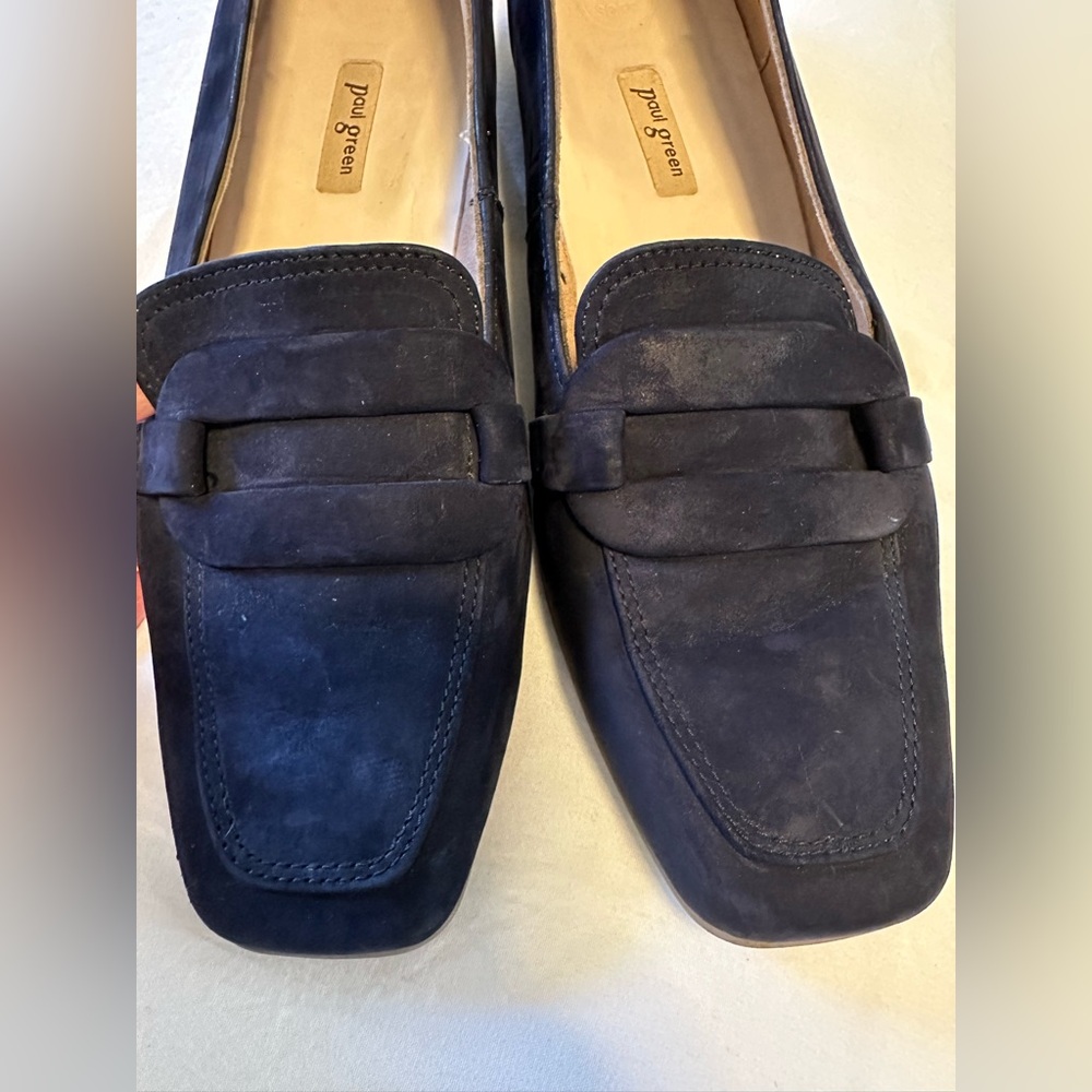 Paul Green Rimona Women’s Sapphire Blue Suede Loafers Soft Sole Size 7.5 (UK 5) - Picture 7 of 8